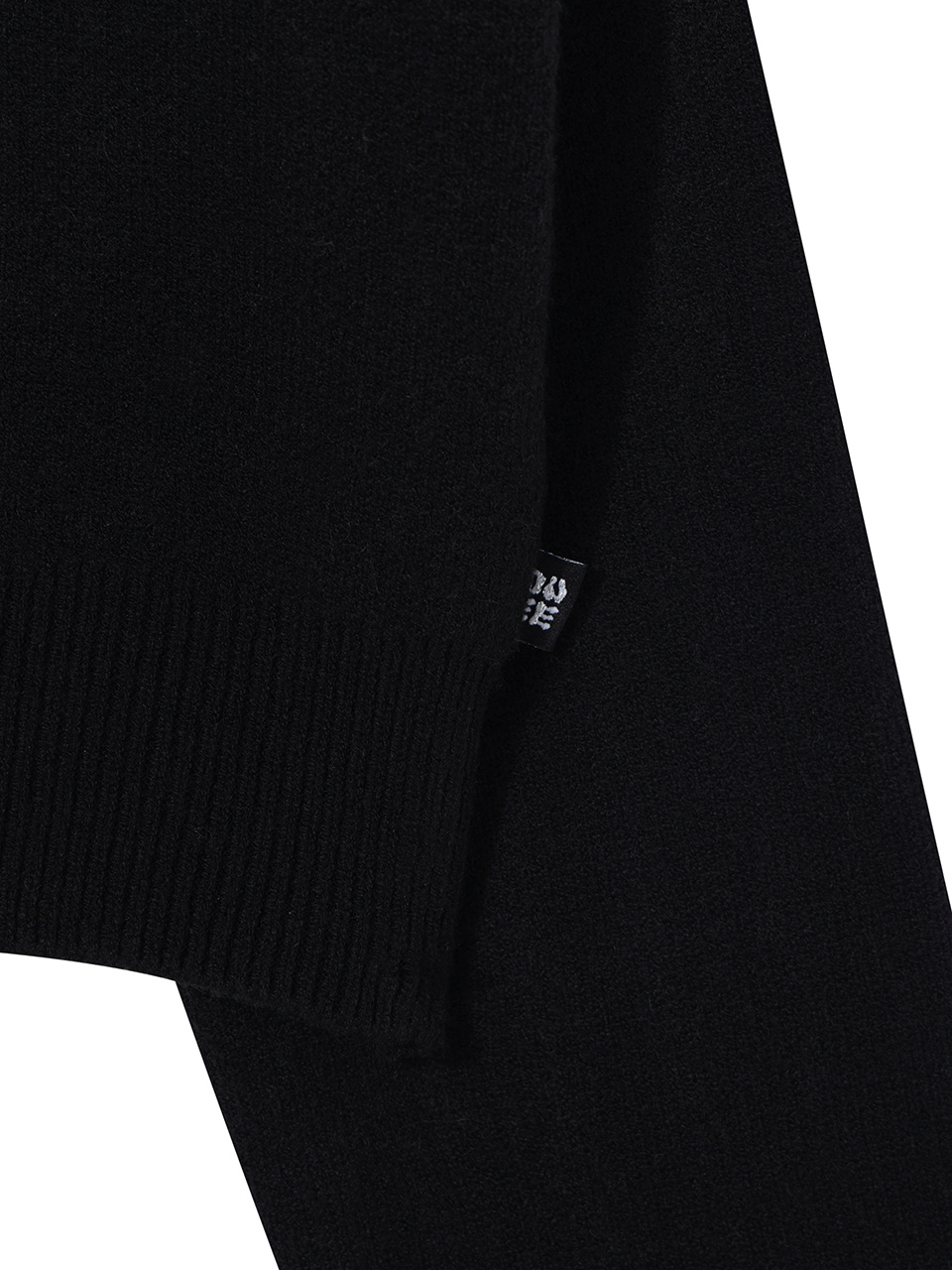 유희(YOUHEE) YOUHEE LETTERING PULLOVER KNIT BLACK