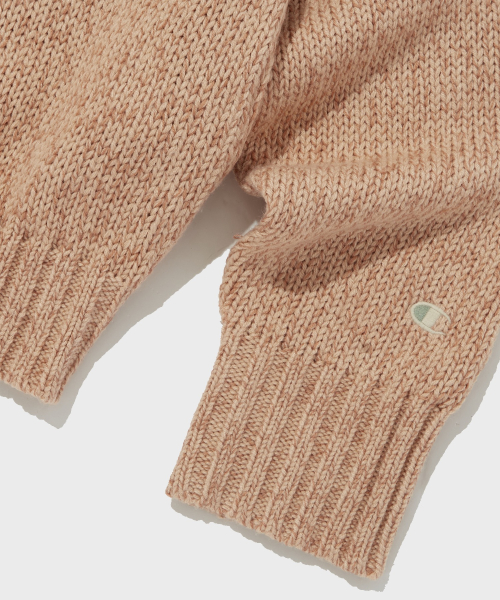 여성 드랍숄더 하이넥 스웨터 Normal Beige