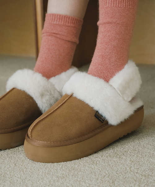 CLOUDY PLATFORM FUR SLINGBACKS - 6 colors
