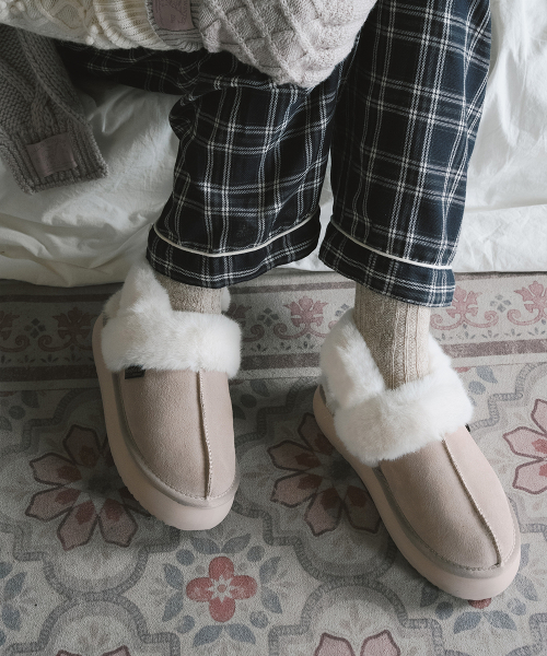 CLOUDY PLATFORM FUR SLINGBACKS - 6 colors