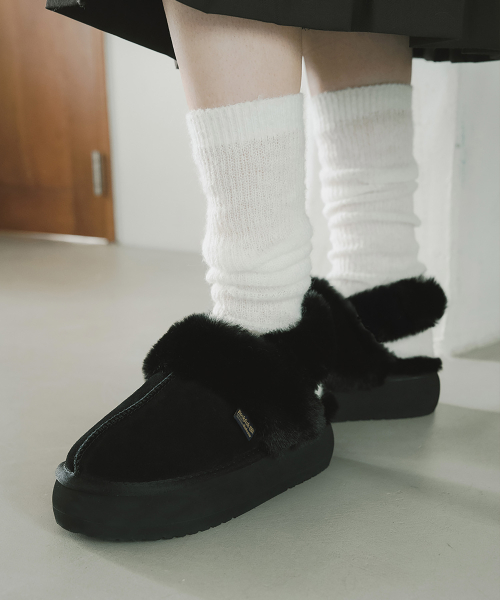 CLOUDY PLATFORM FUR SLINGBACKS - 6 colors