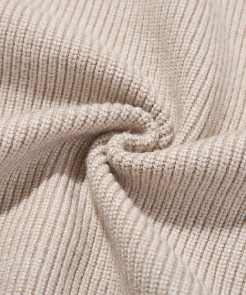 2WAY HEAVY WEIGHT HACHI KNIT HOODY ZIP-UP_OATMEAL