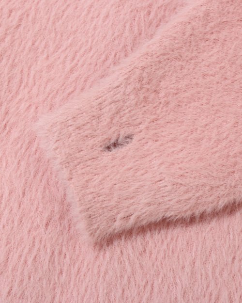 ESSENTIAL HAIRY ROUND NECK KNIT_PINK