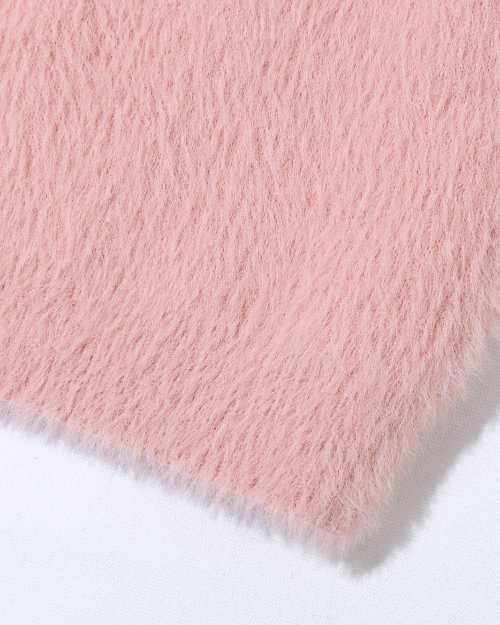 ESSENTIAL HAIRY ROUND NECK KNIT_PINK