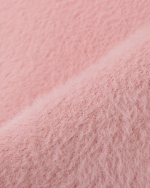 ESSENTIAL HAIRY ROUND NECK KNIT_PINK
