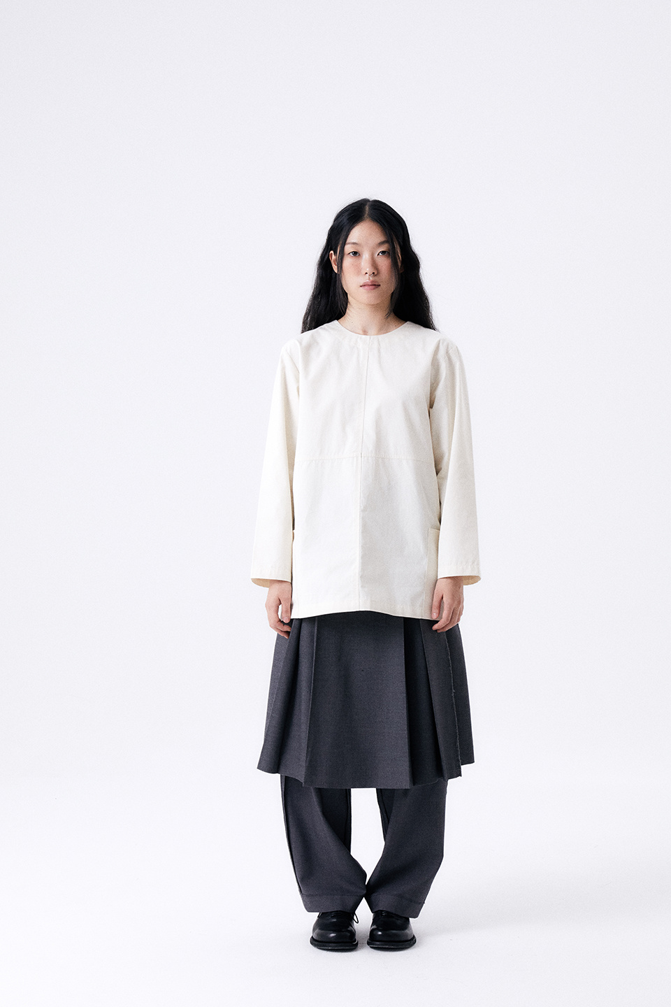 世界有名な wrap pleated Midi HALOMINIUM | MUSINSA skirt gray / 2 スカート