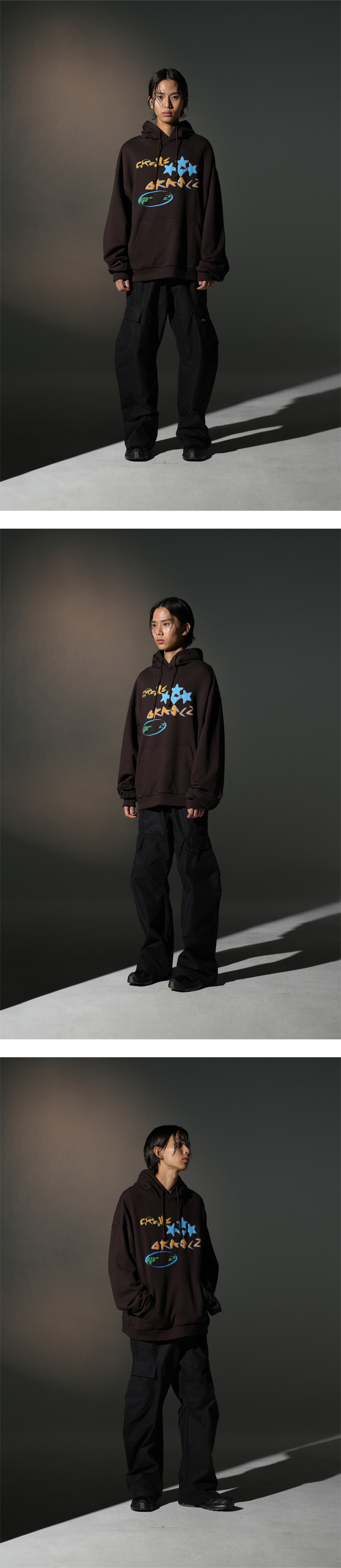 MUSINSA | GRAILZ LUCKY STAR HOODIE [BROWN]