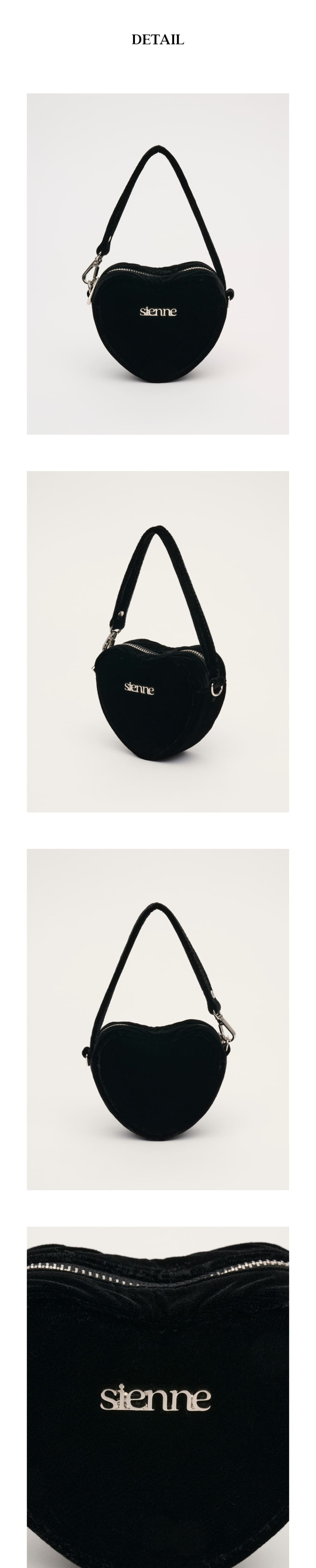【 SIENNE 】 SIENNE LOVE VELVET BAG Sienne Love Bag (Black) - sienne