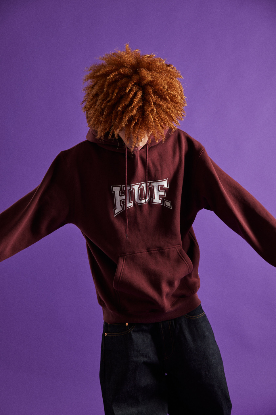 Huf sales burgundy hoodie