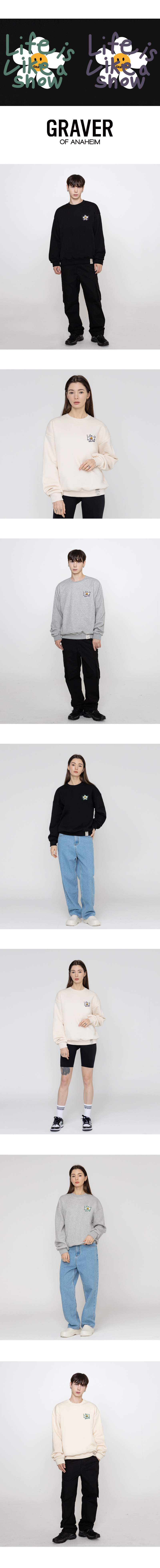 MUSINSA | GRAVER [UNISEX] Drawing Letter Flower Smile