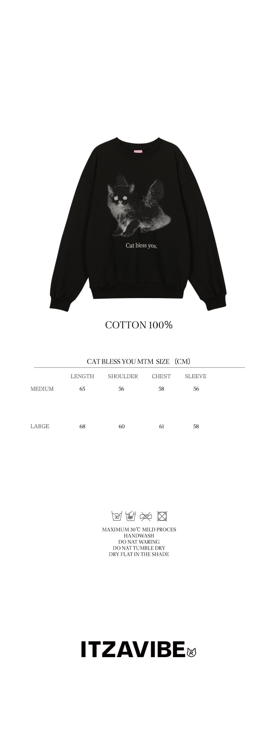 トップス ITZAVIBE CAT BLESS RIBBON LONG SLEEVE CAT BLESS RIBBON LONG SLEEVE - WHITE - ITZAVIBE | 60