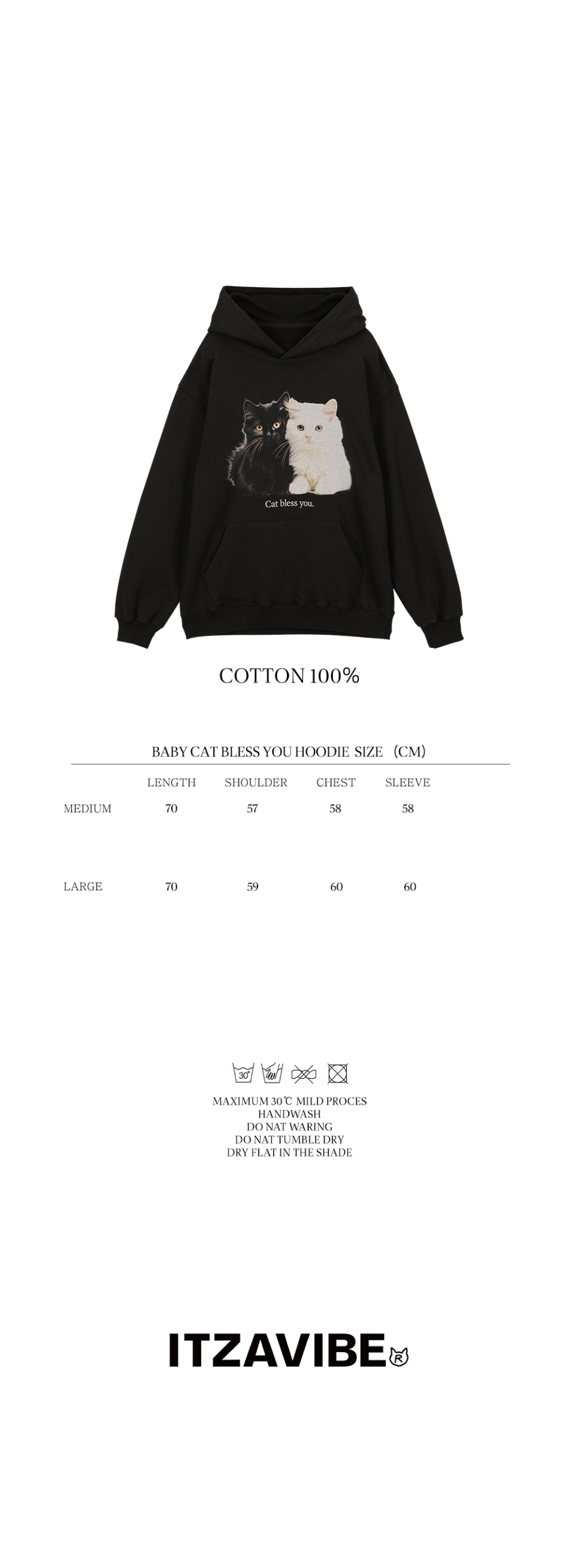 ジャケット ITZAVIBE CAT BLESS RIBBON LONG SLEEVE BLACK CAT BLESS RIBBON LONG SLEEVE - BLACK - ITZAVIBE | 60