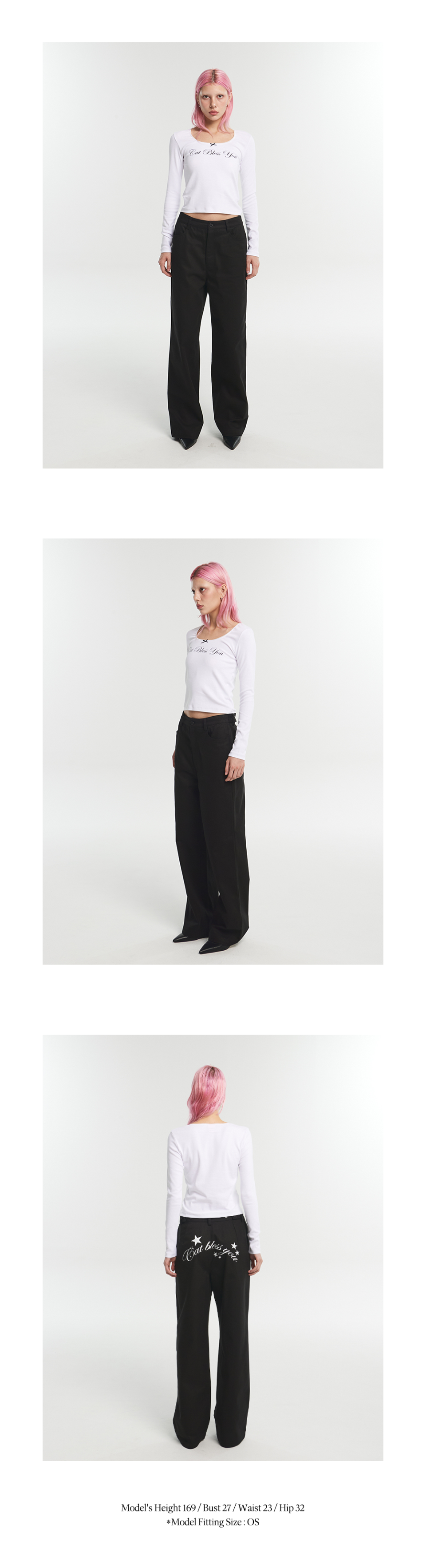 MUSINSA | ITZAVIBE LETTERING CHINO PANTS - BLACK