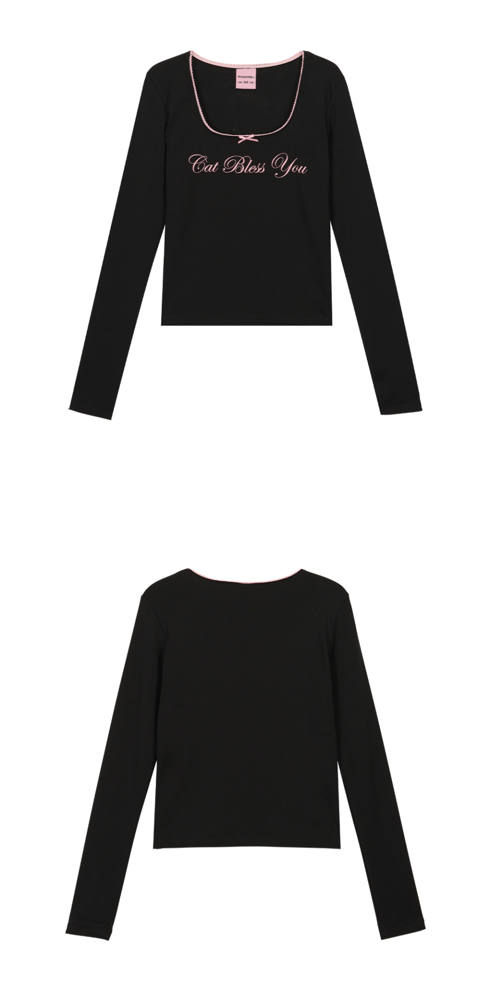 ★送料・関税込★ITZAVIBE★CAT BLESS RIBBON LONG SLEEVE★ ☆韓国大人気☆《ITZAVIBE》CAT BLESS RIBBON LONG SLEEVE