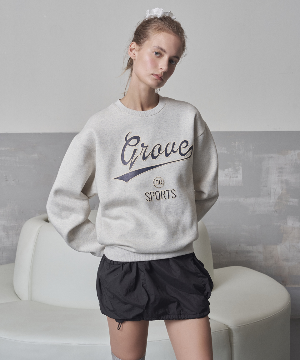 그로브(GROVE) GRVR SPORTS_그로브 스웻셔츠_MELANGE - 사이즈 & 후기 | 무신사