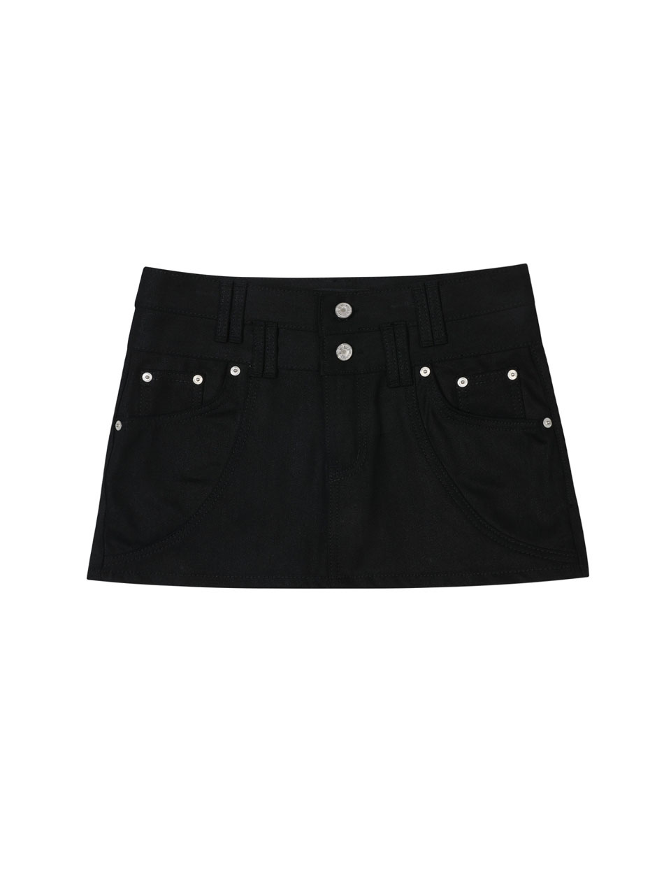 보헤미안 서울(BOHEMSEO) DOUBLE BELT LINE MINI SKIRT - 사이즈