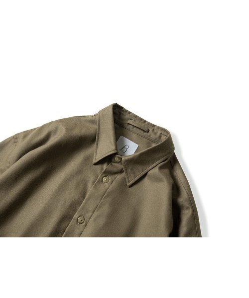 OVERSIZED SHIRT, DARK BEIGE