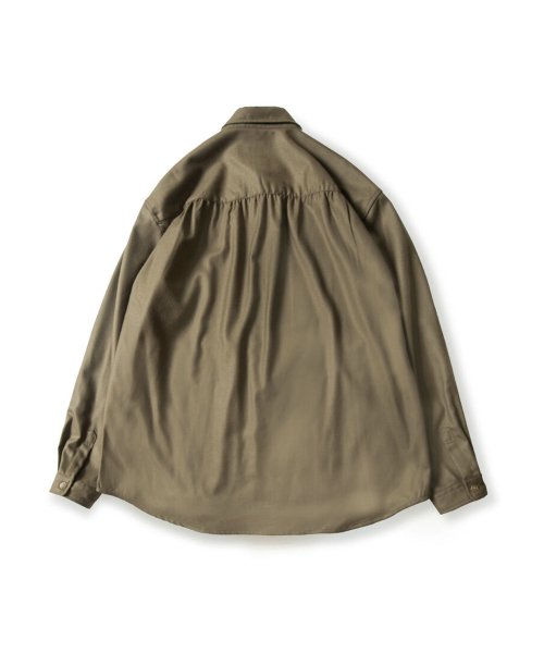 OVERSIZED SHIRT, DARK BEIGE