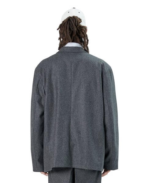 21fw Double Breasted Jacket, Charcoal)