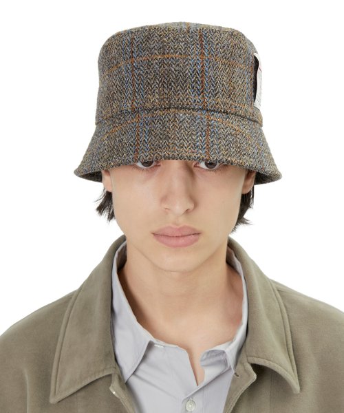 Harris Tweed Bucket Hat, Brown