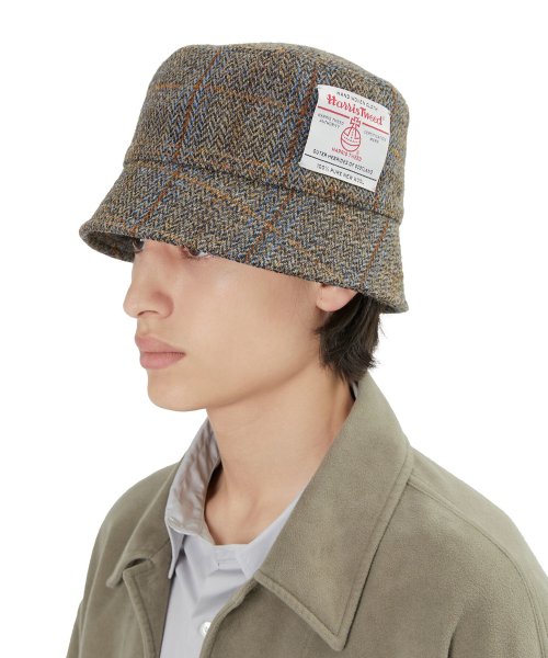 Harris Tweed Bucket Hat, Brown
