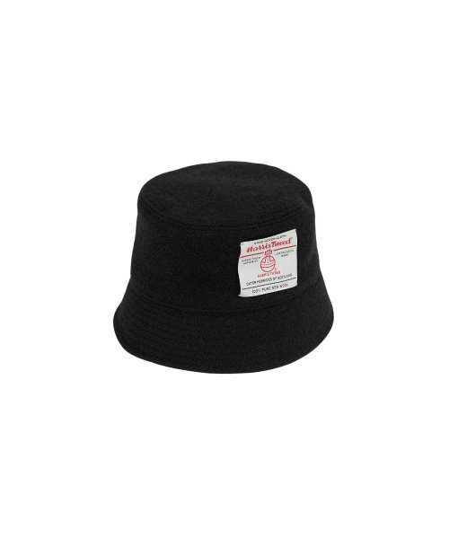 Harris Tweed Bucket Hat, Black