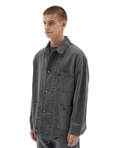 French Work Jacket, Grey