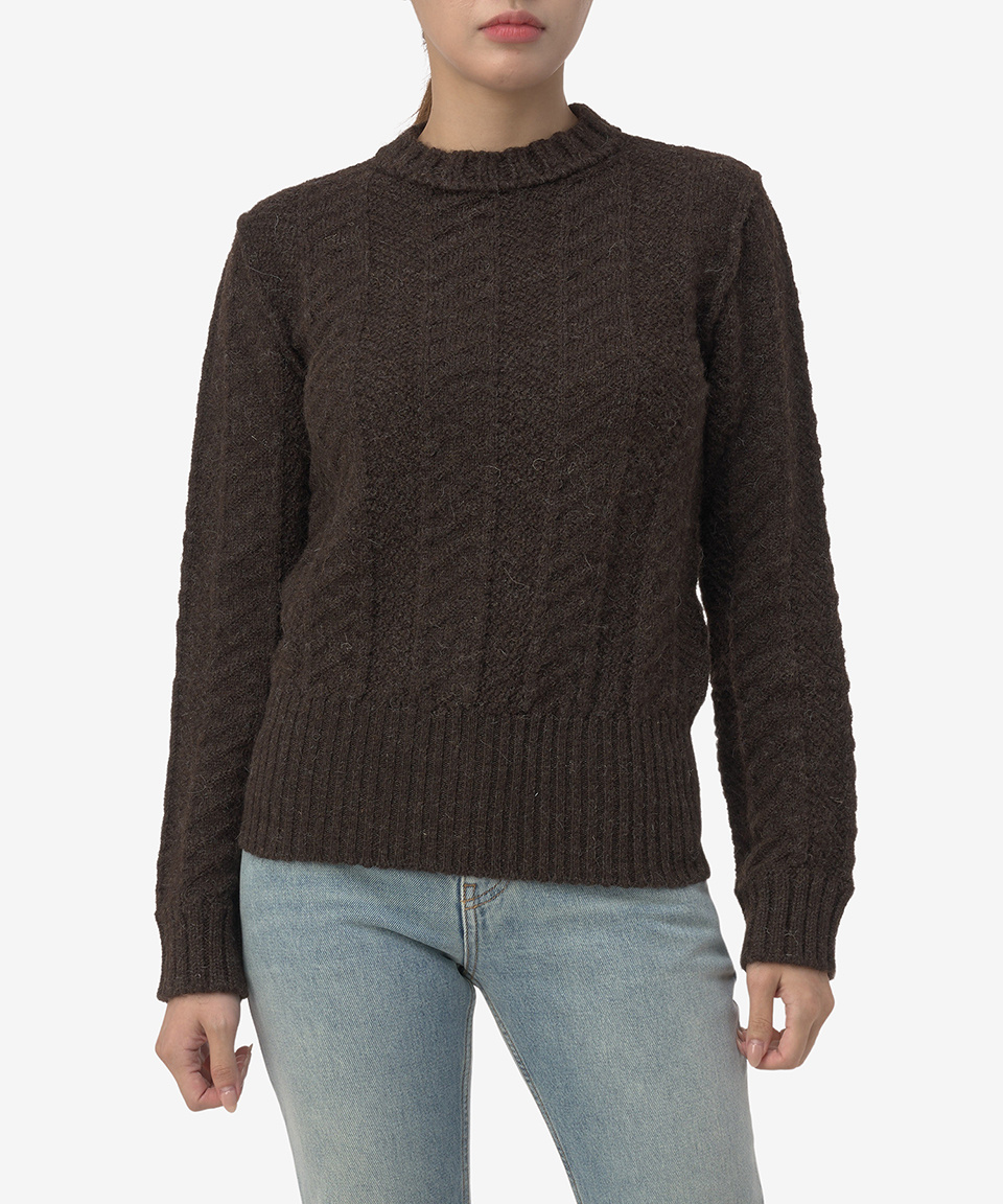 H*S様 Bottega Veneta ds Knit Knit bl Bottega Veneta Cable-knit wool-blend sweater Bottega Veneta