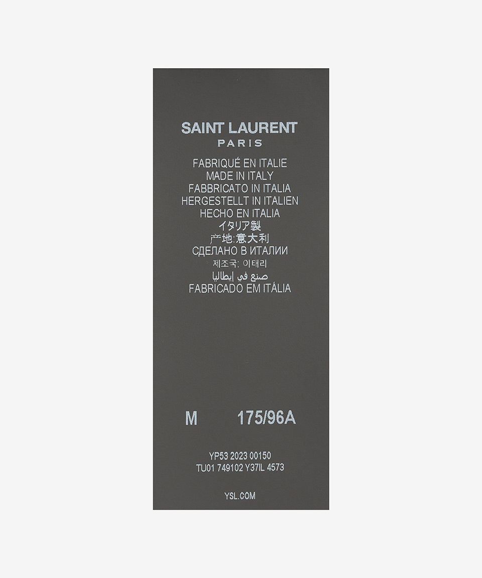 MUSINSA | SAINT LAURENT Basic Short-Sleeved T-shirt - Navy