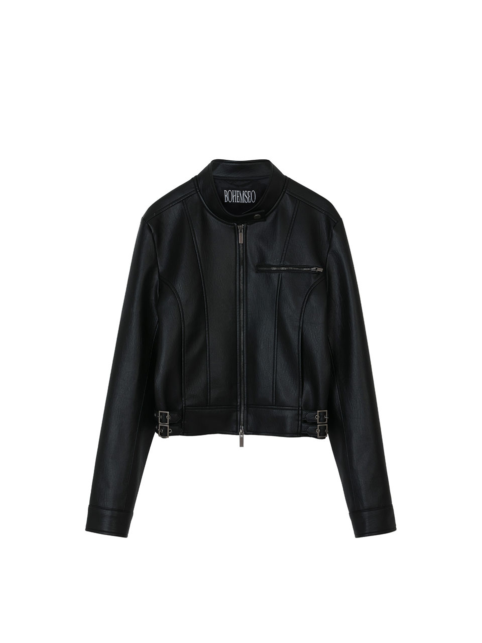 ason 韓国　アウター Bohemian Seoul matinkim 26TH ] HIGH NECK SHORT MUSTANG IN BLACK - bohemseo
