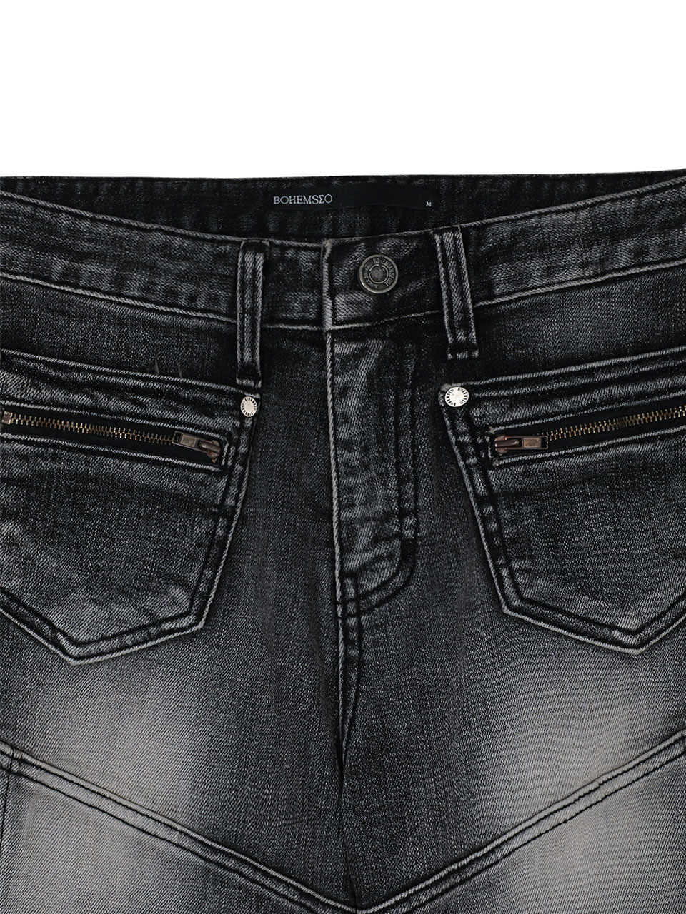 【bohemian seoul】FRONT POCKET BOOTS CUT DENIM PANTS 6TH ] FRONT POCKET BOOTS CUT DENIM PANTS, GRAY - bohemseo