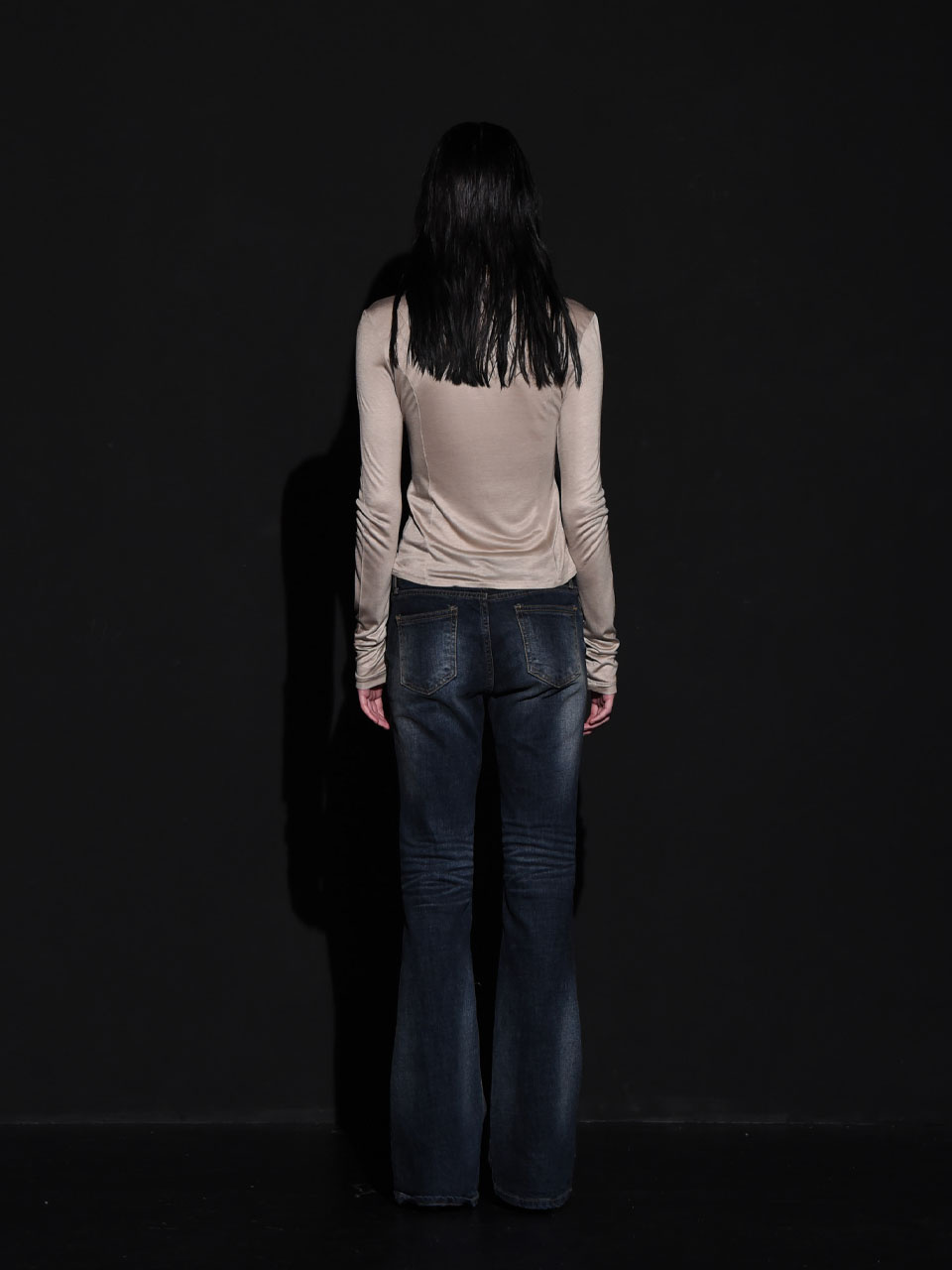 보헤미안 서울(BOHEMSEO) DEEP BLUE WASHING BOOTS CUT DENIM