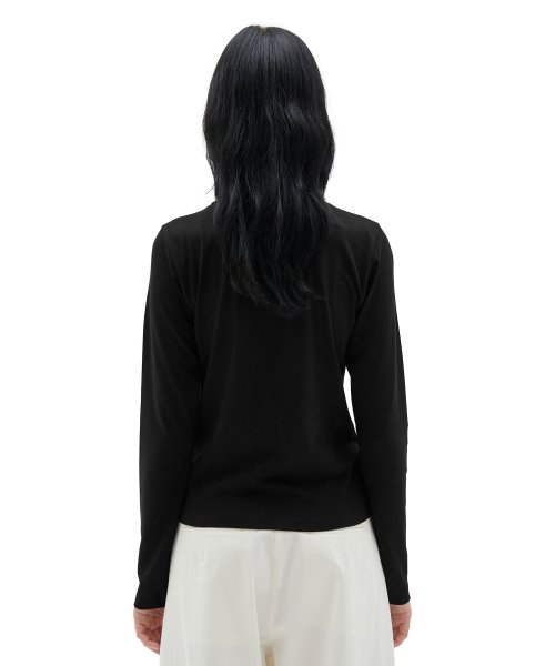 W Highneck Long Sleeve, Black