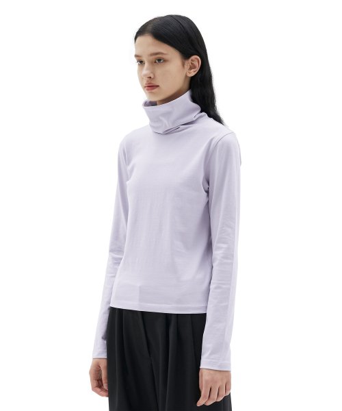 W Highneck Long Sleeve, Lavender