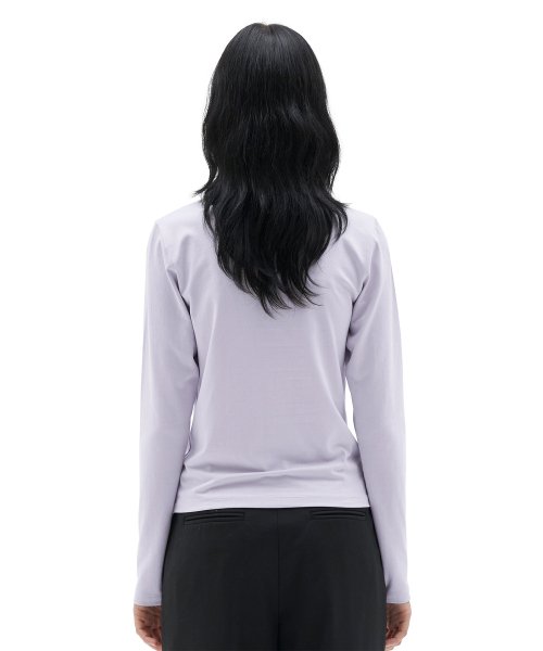 W Highneck Long Sleeve, Lavender