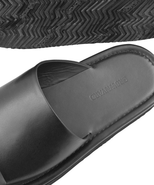 Leather Slide, Black