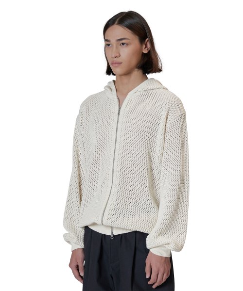 Resort Hood Zip Up, Ivory