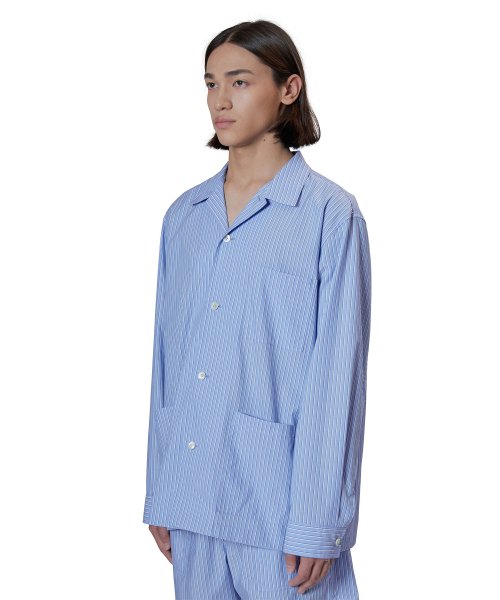 Lounge Shirt, Blue Stripe