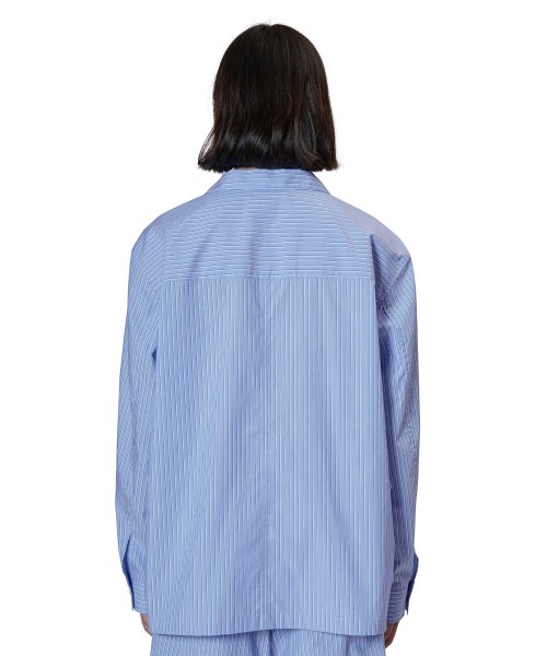 Lounge Shirt, Blue Stripe