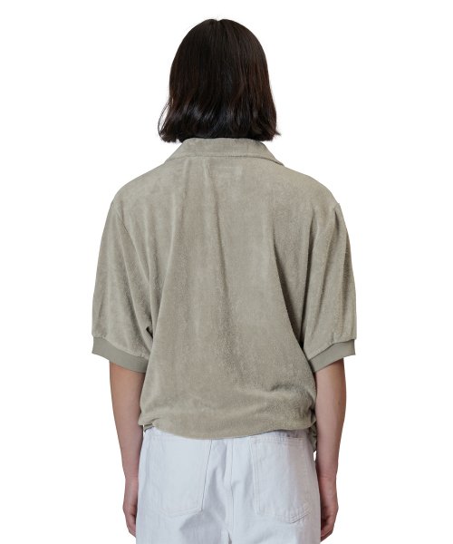 Terry Polo Shirt, Dark Beige