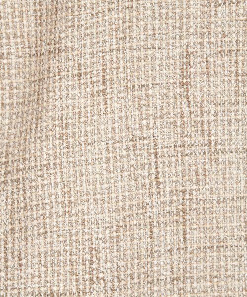W Tweed Mini Skirt, Beige
