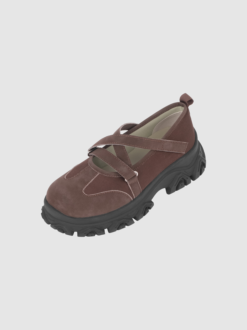 MUSINSA公式 | ATT X strap maryjane sneakers (Brown)