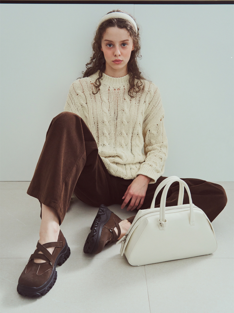 MUSINSA | ATT X strap maryjane sneakers (Brown)
