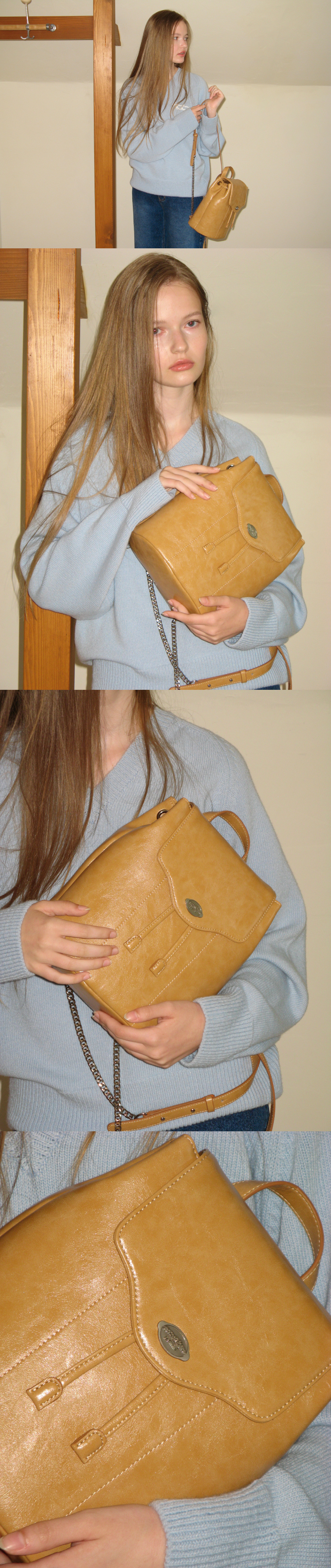 MUSINSA | SOMEWHEREBUTTER fle backpack - caramel