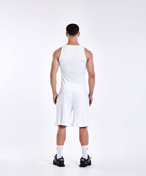 Irregular boxer pants - White