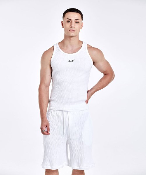 Irregular boxer pants - White