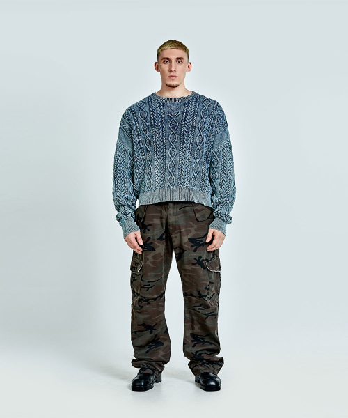 Banding cargo pants - camo