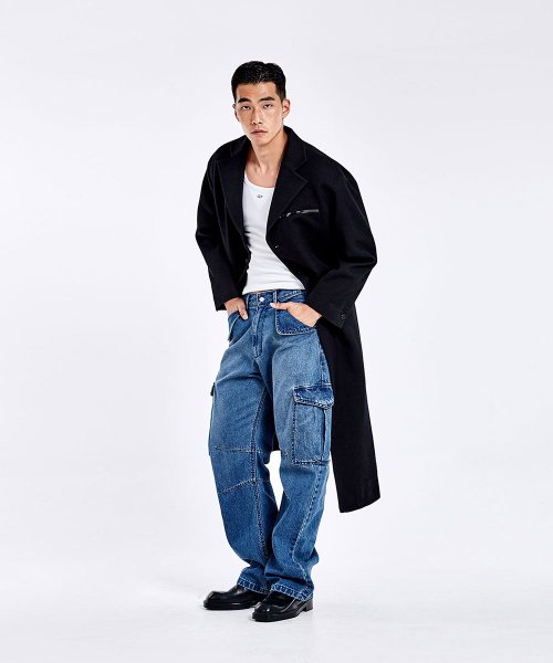Denim cargo pants - Blue