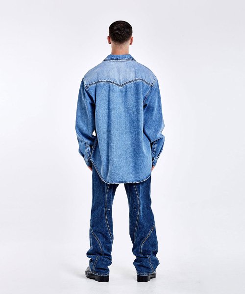 Triangle Denim shirt - Blue