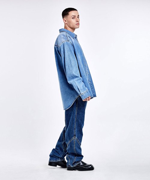 Triangle Denim shirt - Blue